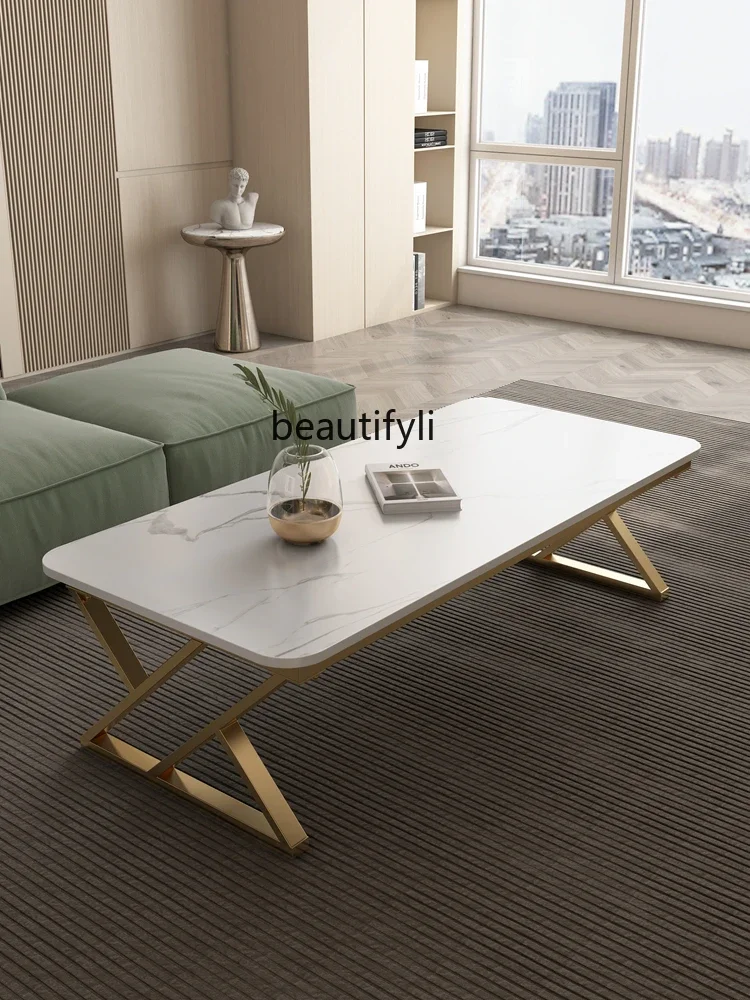 Stone Plate Tea Making Table Living Room Home Minimalist Tea Table Rectangular Creative Table