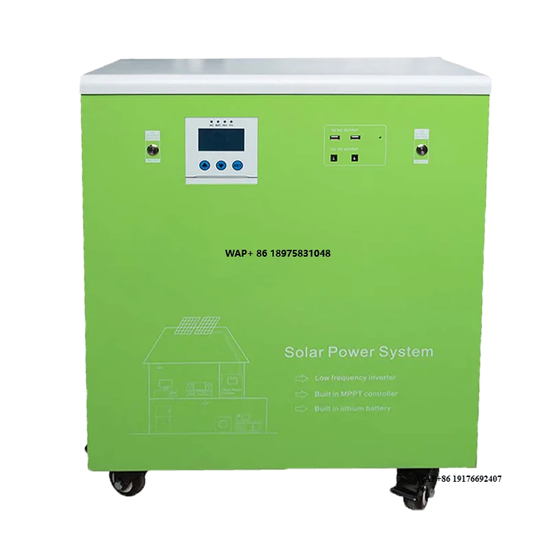 

All-In-One Hybrid Solar Power System for Home Use Monocrystalline Solar Panel PWM Controller Roof Mounting Off-Grid System