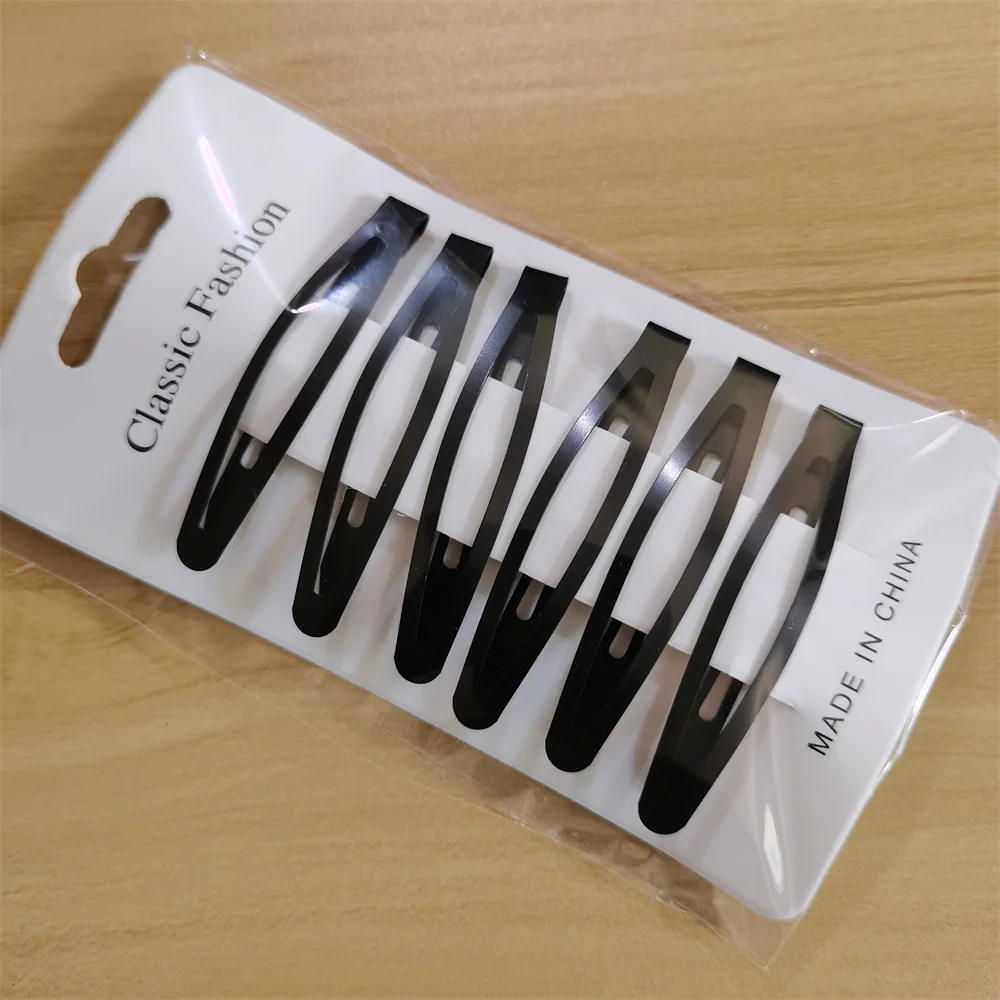 6 Teile/satz Schwarz Haar Clip Pins Wellenförmige Mode Haarnadeln Metall Barrettes Unsichtbare BB Clip Welle Hairgrip Haar Clips Zubehör – Detail 2