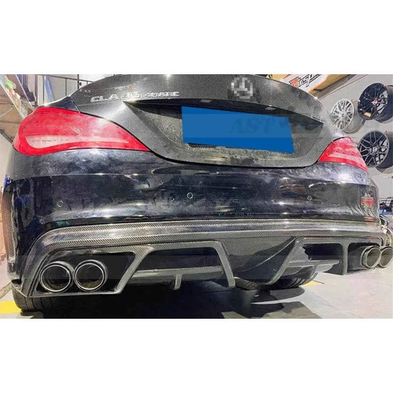 For Mercedes Benz CLA Class AMG W117 CLA45 CLA220 CLA260 Piecha Style Carbon Fiber Rear Lip Rear Diffuser Bumper Splitter