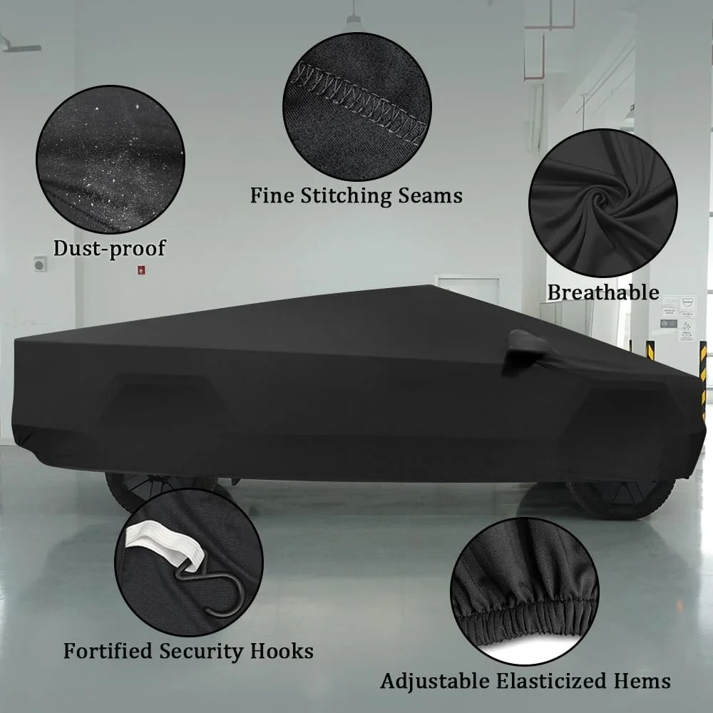 Indoor Car Covers For Tesla Cybertruck 2024 2025 Pickup Soft Stretch Cloth Dust-Proof Protection Fit Underground Garage Car Show