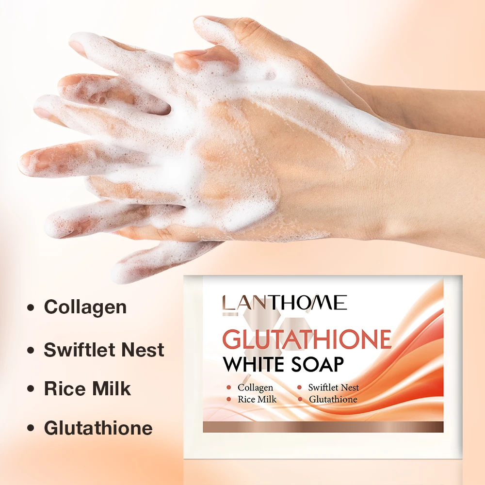 

100g Glutathione Handmade Soap Remove dead skin Fade Black Spots Melanin Skin Whitening Lightening Soap Body Wash Cleansing Soap