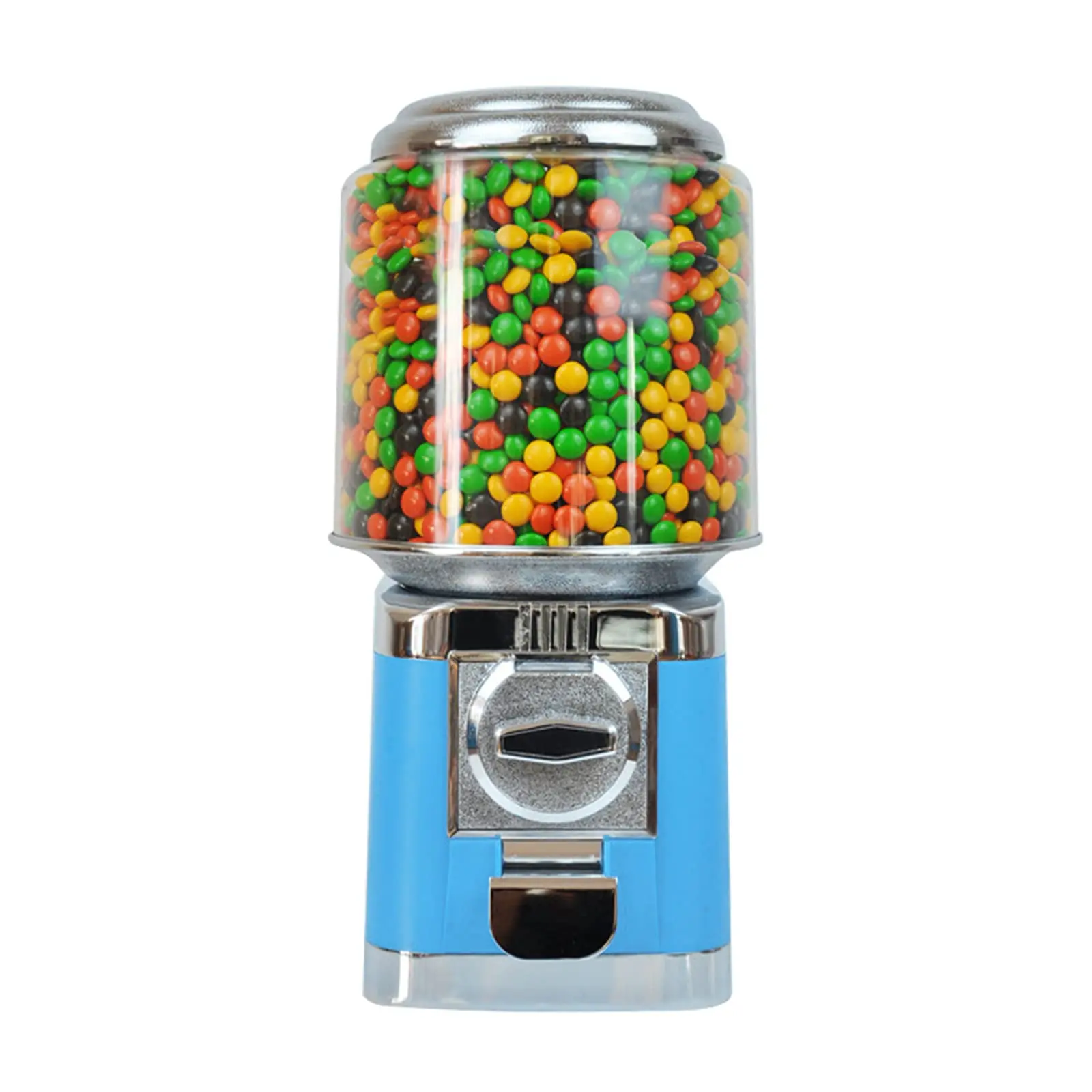 25 Cent Candy Gumball Vending Machine Vintage Metal Automatic Vending Machine with Lock & Key for Home, Gaming Store, Tabletop
