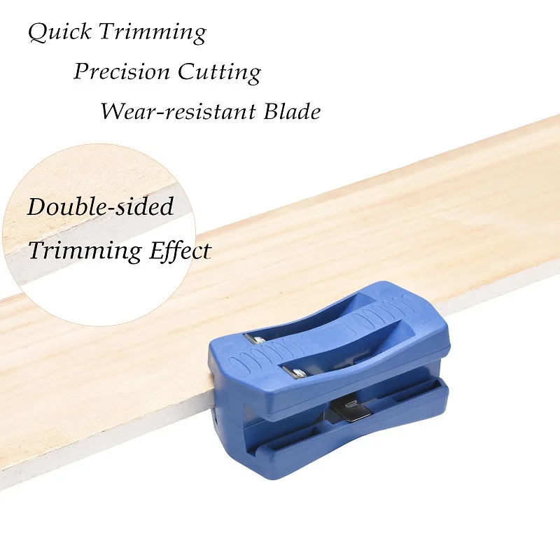 Manual Wood Side Banding Machine Set, Double Edge Trimmer, Corte de cabeça e cauda para compensado de PVC plástico