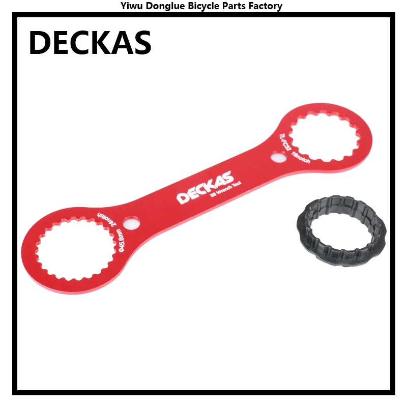 DECKAS Multifunctional BB Wrench Tool DW-018 249*64*3mm Red DUB/TL-FC32 Adaptor Of TL-FC25/TL-FC24 BB Bottom Bracket Repair Tool