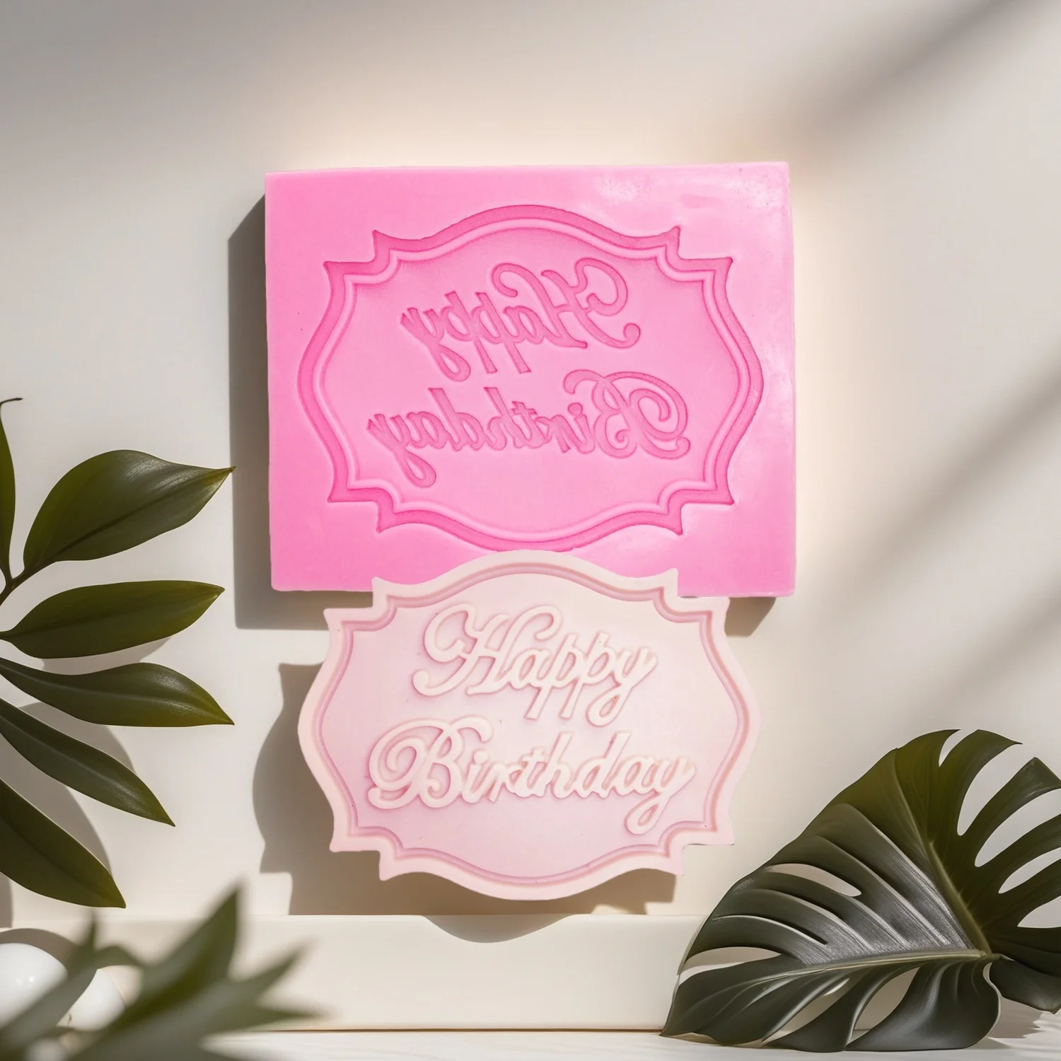 Fondant 3D Happy Birthday Letters Shape Silicone Mold Jelly Chocolate Mold Birthday Cake Decorating Tool Mould
