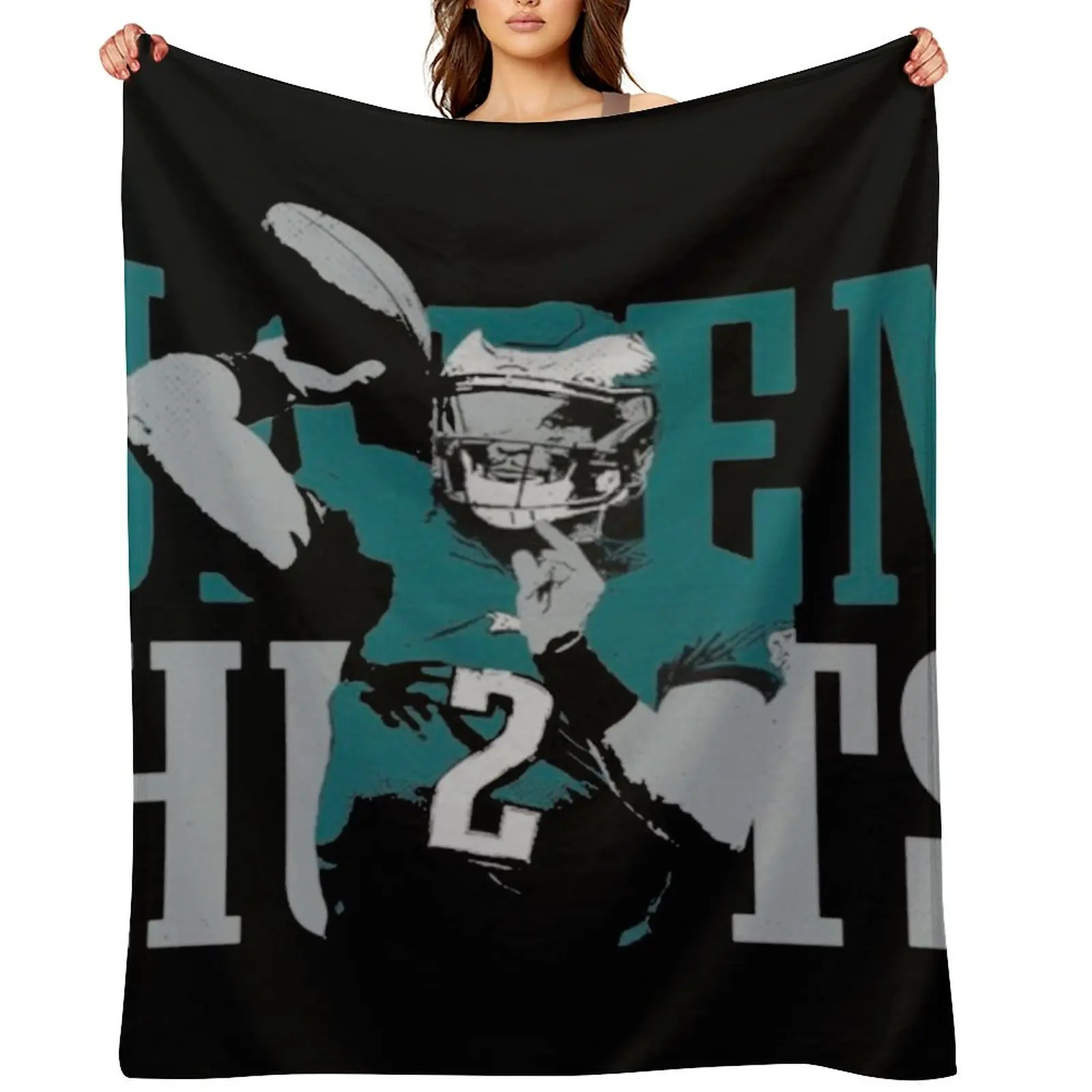 

Jalen Hurts Throw Blanket Luxury Throw Warm Furry Beach Blankets