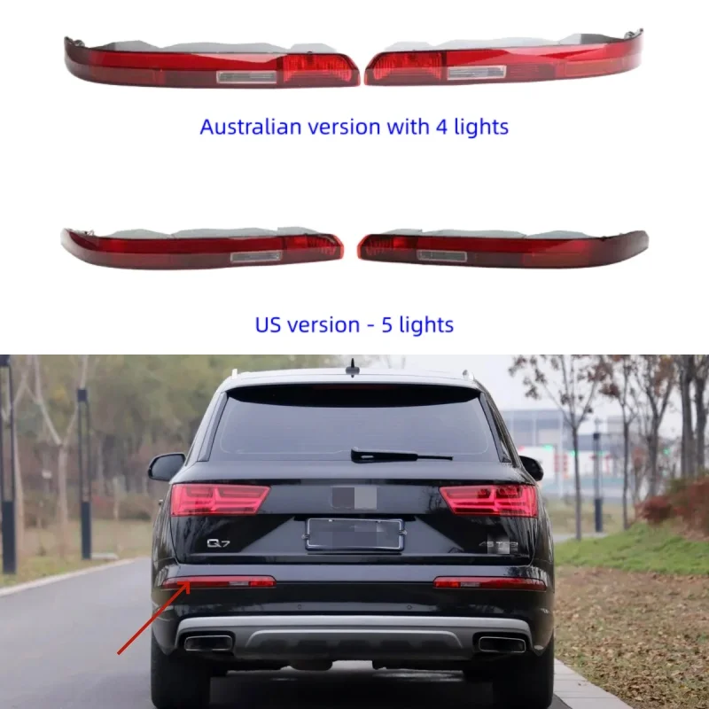 

For Audi Q7 2016-2023 Fog Light Turn Signal Bumper Brake Light Lamp Australian version With 4 Bulbs US versionWith 5 Bulbs