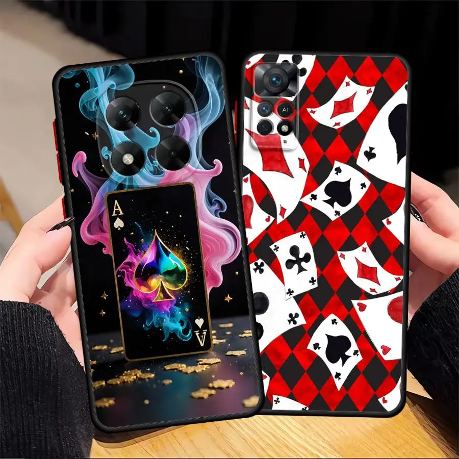 Innovative Poker Dice Case for Xiaomi Redmi Note 8T 8 9 10 11 Pro 10S 12s 7 11S 9S 13 14 12 Pro Plus Back Phone Cover