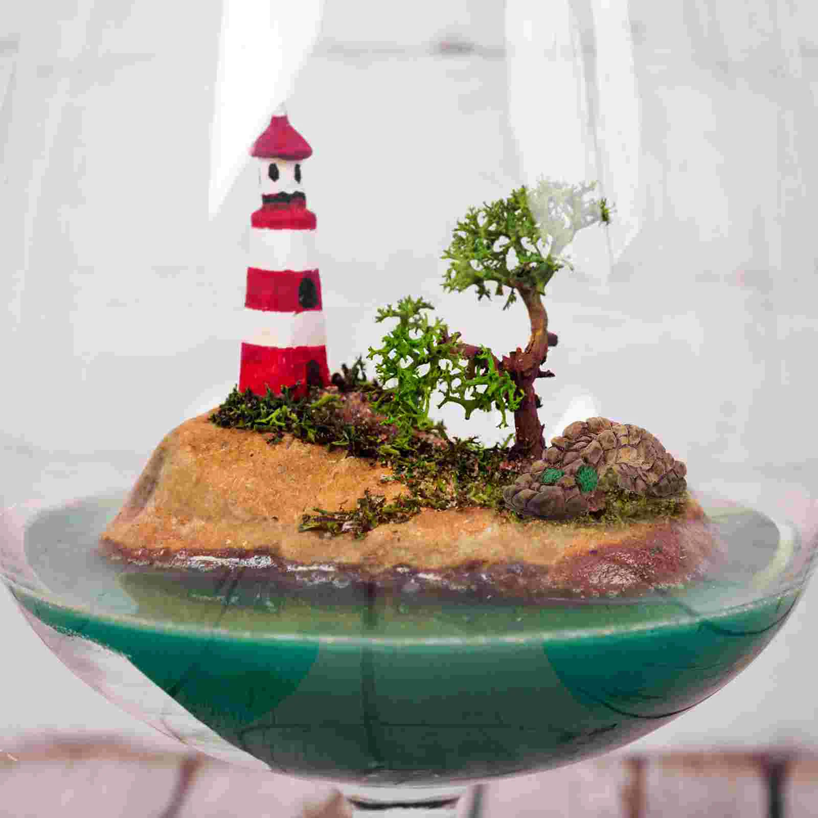 

6 Pcs Retro Resin Ornament Bridge Garden Statue Landscape Mini House Accessory Scene Fish Tank Decor Decorations Vintage