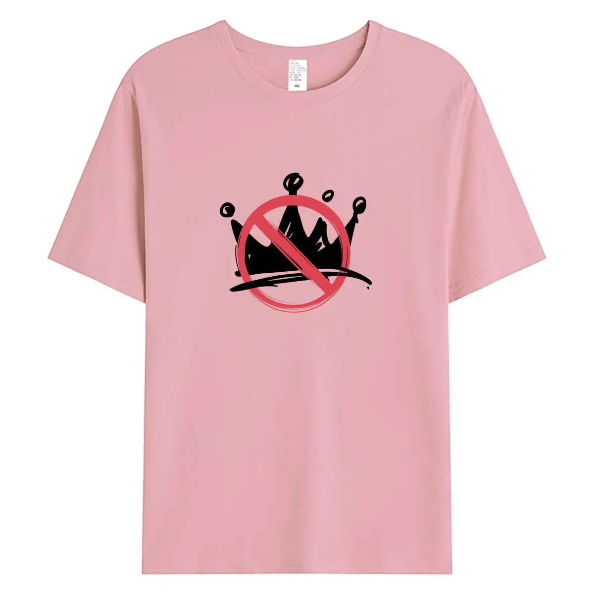 

Women Short Sleeve T-shirt No King Print Cotton Tee Fashion Woman T Shirts Oversized Women's Tops Female Tshirt Clothing