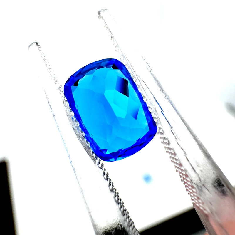Künstlicher Edelstein Kobaltspinel Rechteckige Kissenform Zertifiziert Hochwertiger Schmuck – Detail 6