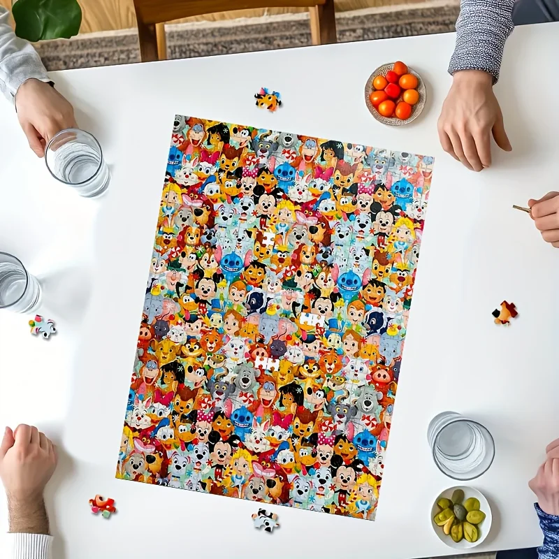 Puzzle animale personaggio dei cartoni animati Disney da 1000 pezzi - Regalo di gioco per adulti montato a parete, divertimento interattivo per la famiglia per Halloween e ringraziamenti