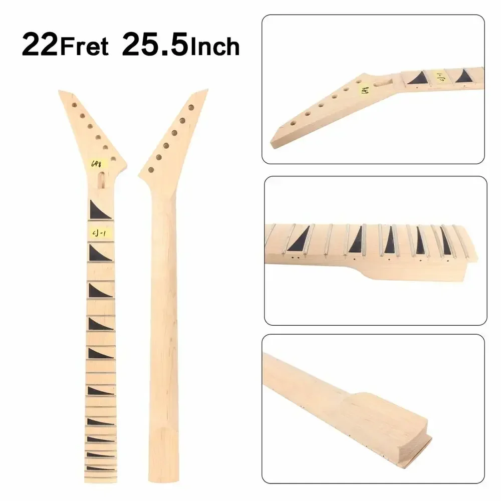 Yinfente 22Fret DIY Left-hand Guitar Neck 25.5inch Canada Maple Unfinished #J