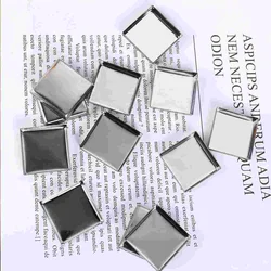 60PCS Square Magnets Empty Square Stainless Steel Pans for Eyeshadow Blusher Pressed Powder Makeup Cosmetics