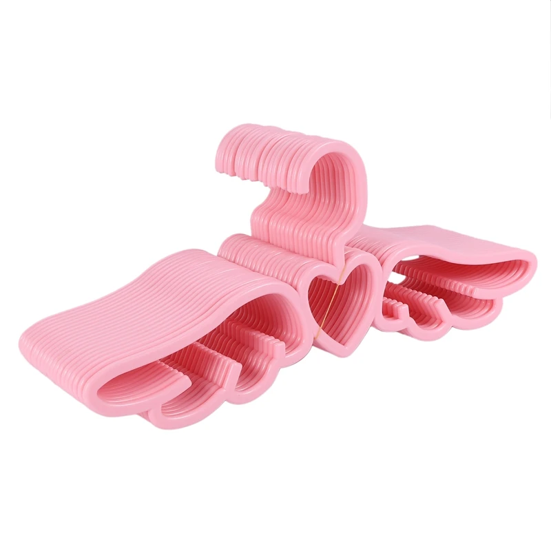 10/20 Pcs New Design Fly Angel Plastic Clothes Shirt Hanger, Cute Pretty Pink Loving Heart Scarf Underwear Hanger Rack