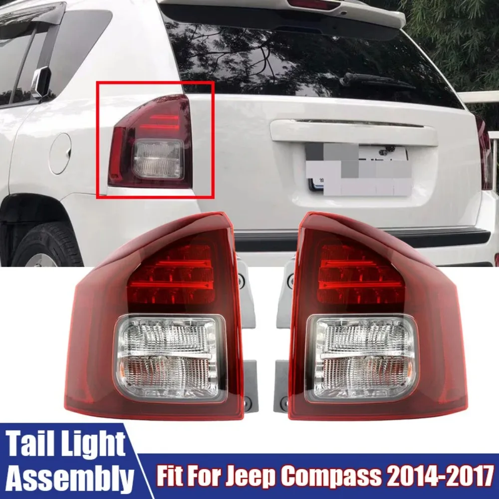 Car Tail Light Fit For Jeep Compass 2014 2015 2016 2017 Rear Stop Brake Signal Lamp Fog Lamp Car Accessories Tail Light Assembly