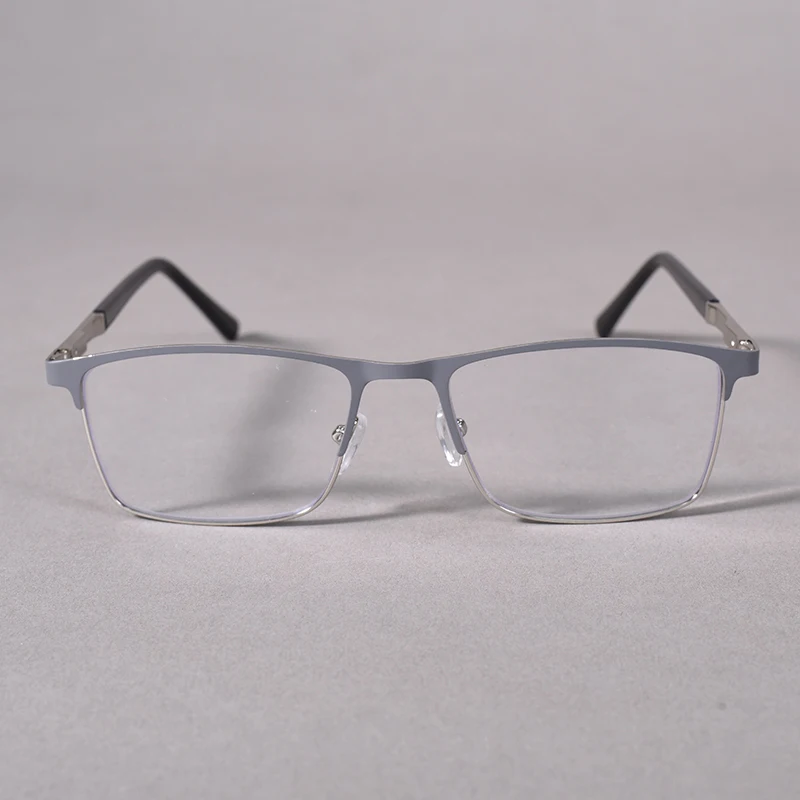Blau Licht Lesebrille Männer Computer Leser Anti Glare Metall Rahmen mit Federscharnier Doppel Farbe Metall Brillen Rahmen + 100 – Detail 14