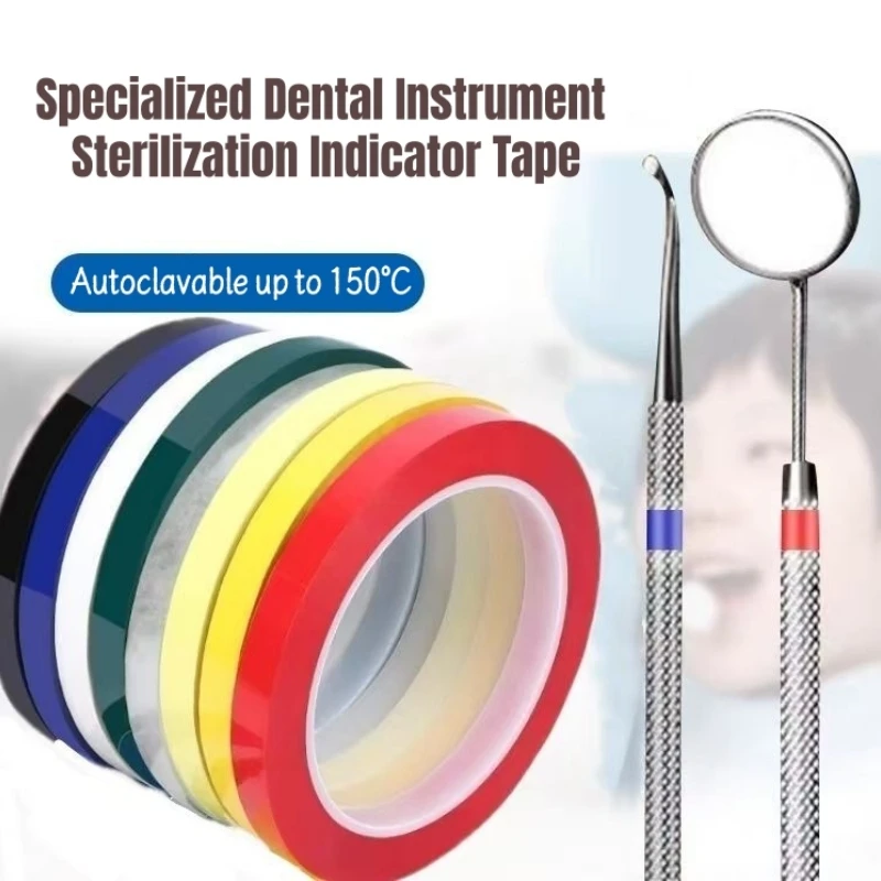 

Dental Instrument Identification Tape – Available in 10 Colors,5mm x 66m| Withstands 150°C Autoclaving Medical-Grade Mylar Tape
