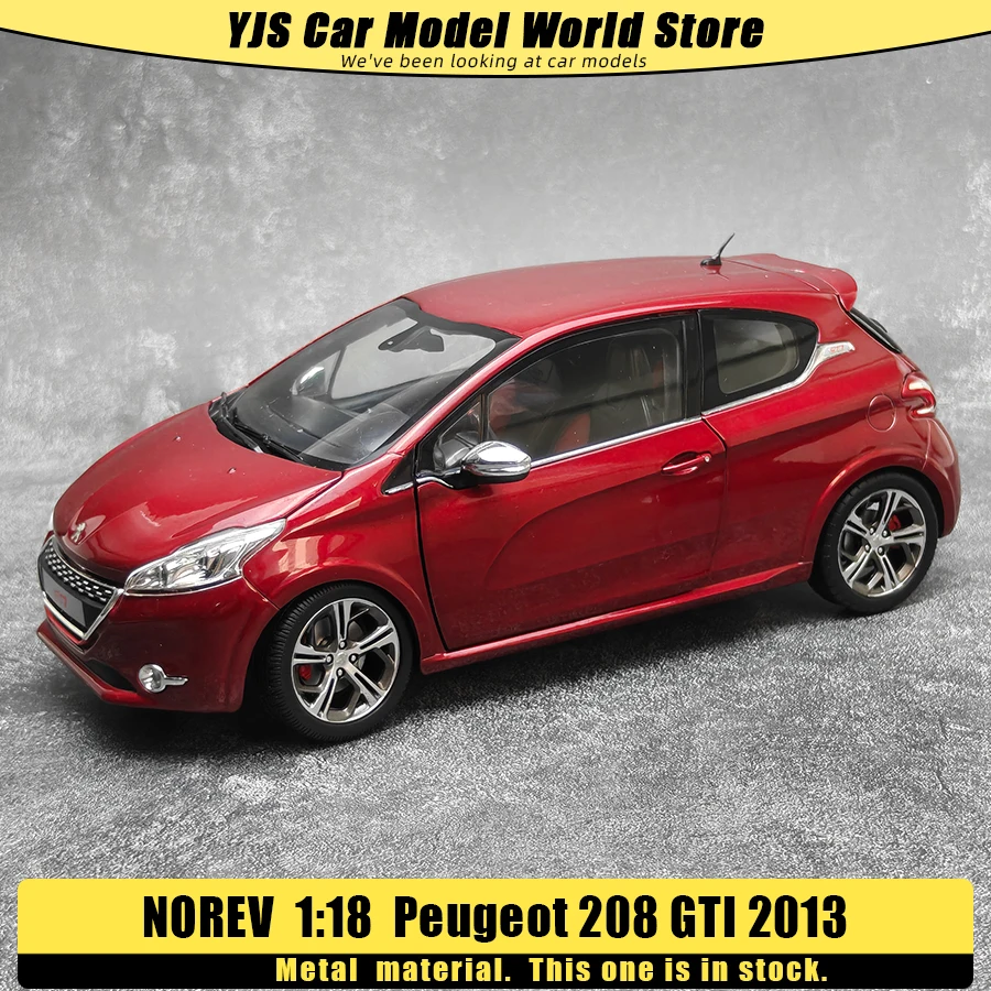 Modelo em Miniatura NOREV 1:18 Peugeot 208 GTI 2013, Decoração de Carro, Coleção de Presentes para Feriados