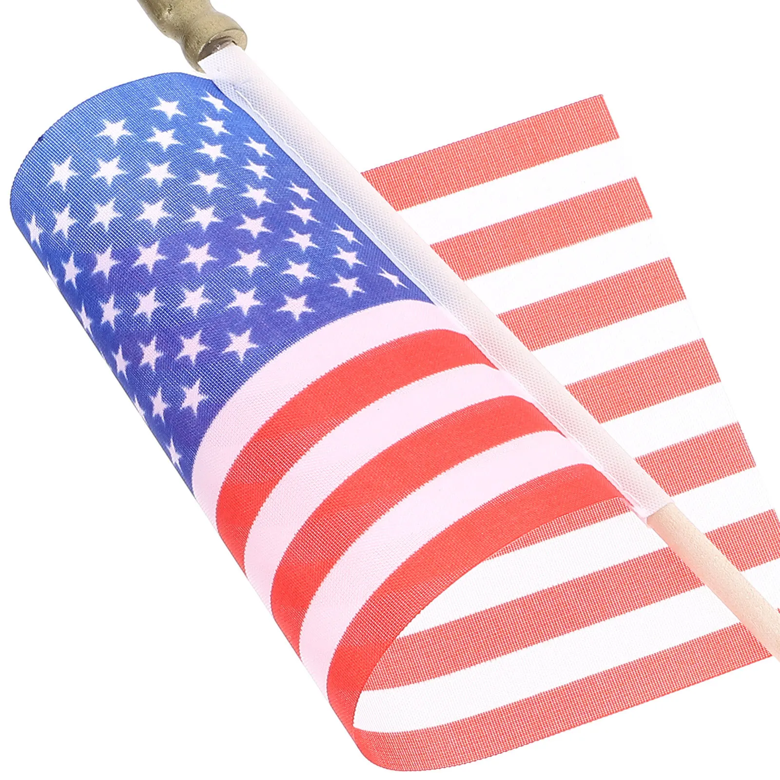 

40Pcs Usa Stick Flag Mini American Hand Flags on Wood Pole for 4Th of July Memorial Day Independence Party Decorations Patriotic