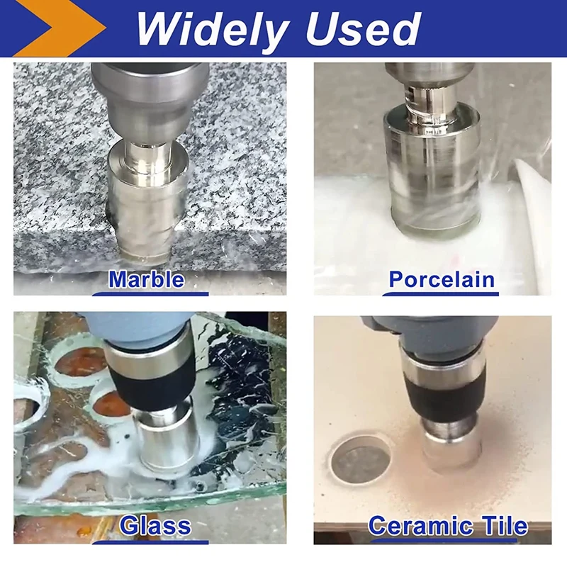 1 قطعة منشار ثقب الماس مع طرف بلاط بت طيار منشار ثقب مطلي معدني للزجاج وما إلى ذلك