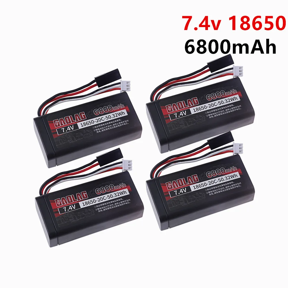 7.4V 6800Mah 18650 Lipo Batteria Per Mjx T40 T40C F39 F49 T39 BG1518 BG1513 BG1515 BG1507 BG1506 Rc Giocattoli Auto Parti Di Barche 2S 7.4V