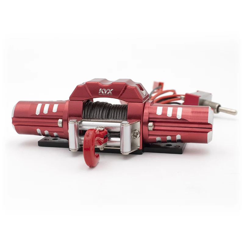 

KYX 1/10 Electric Dual Motor Winch Metal Upgrade Parts for RC Crawler Car Compatible with TRX-4 Axial SCX10 II SCX10
