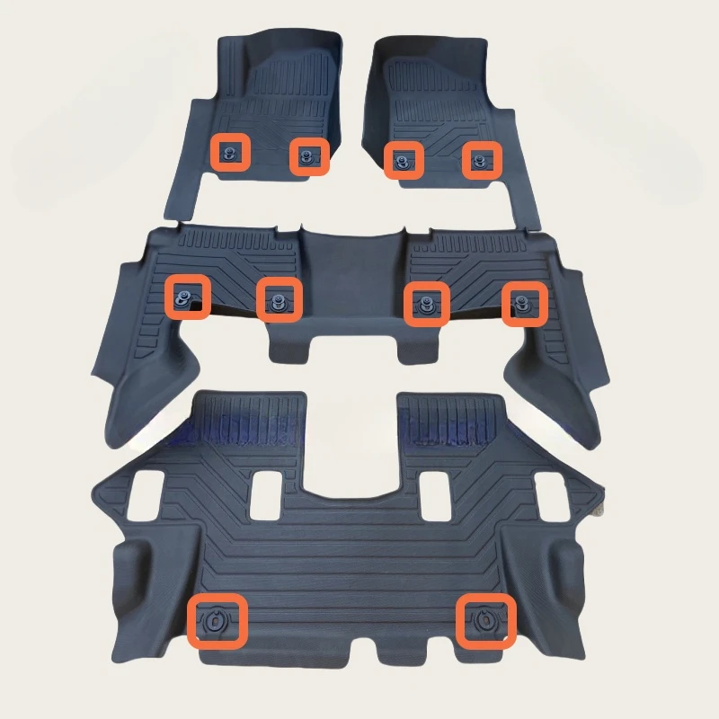 

Автомобильный коврик из ТПЭ на заказ для Infiniti QX56 QX80, 7-местный, 2011-2020, закрытый резиновый, водонепроницаемый, нескользящий, роскошный автомобиль Foo