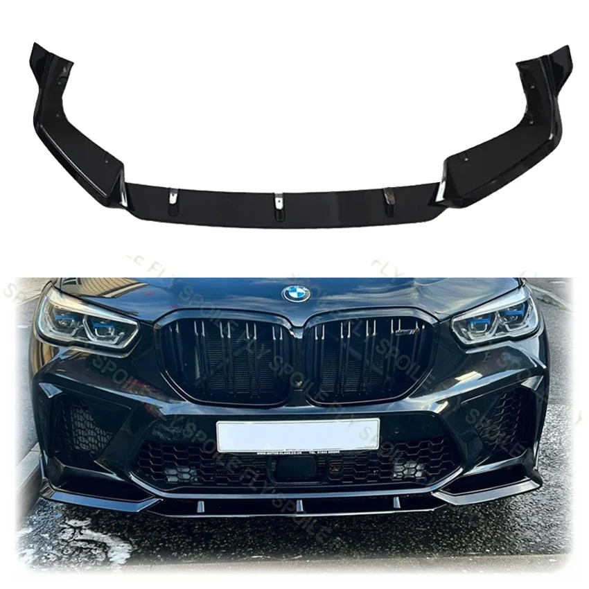

2019 - 2023 For BMW F95 X5M M Performance Car Front Lip Bumper Splitter Spoiler Glossy Black ABS High Quality Body Kits Guard