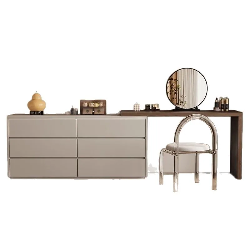 

Italian minimalist dresser locker integrated bedroom light luxury premium small makeup table