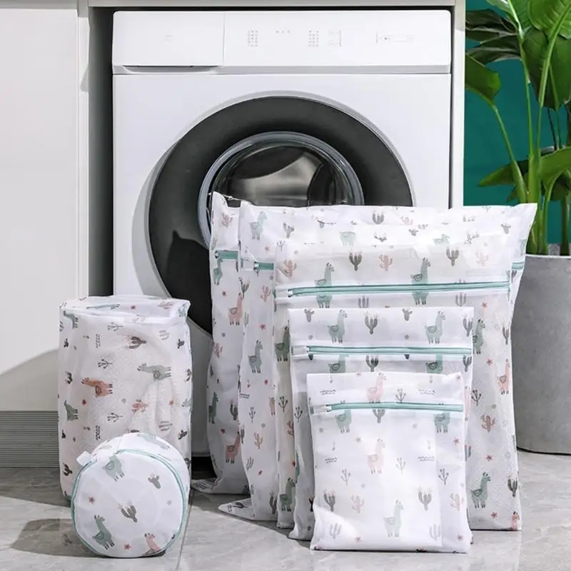 Washing Bag Thickened Mesh Construction Washing Protector Zippered Closure For Delicate Fabric Items 87HA