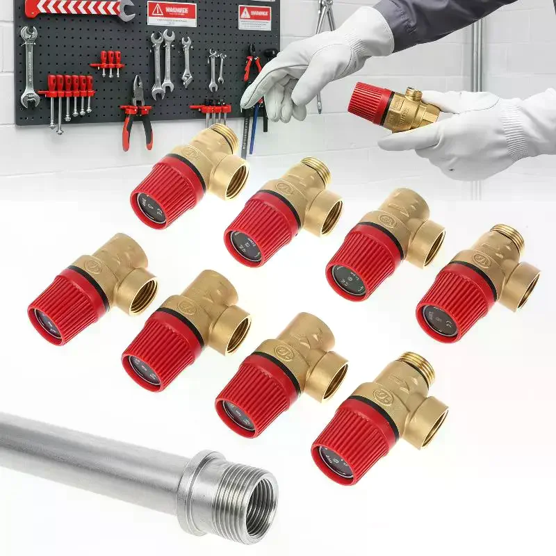 Brass Safety Pressure Relief Valve Rugged Durable Design Explosion Resistant for Household Drinking Water Pipeline