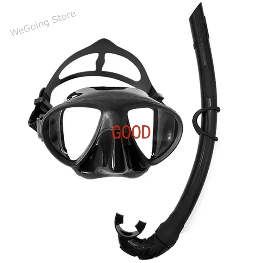 

New Super Low Volume Scuba Mask Small Size Freediving Goggles Deep Diving Spearfishing Glasses Set with Wet Silicone Tube