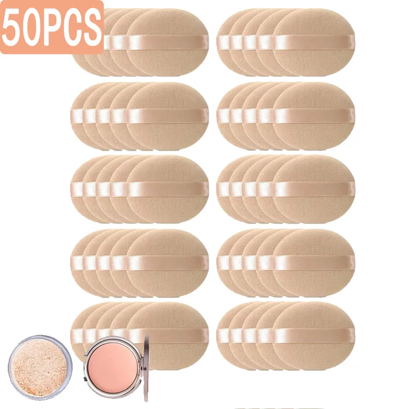 5/20/50 個ソフトベルベットメイクスポンジルースパウダー化粧パフ両面フェイスメイクスポンジコンシーラーウェットドライメイクツール