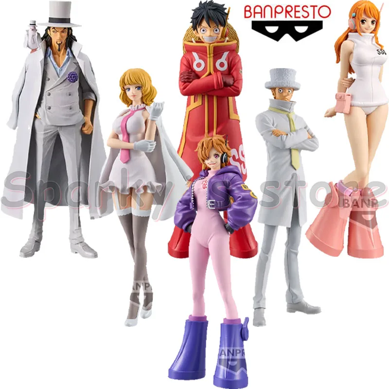 

Bandai Original DXF THE GRANDLINE SERIES ONE PIECE Anime Figure ROB LUCCI MONKEY.D.LUFFY NAMI Action Figure Toys for Kids Gifts