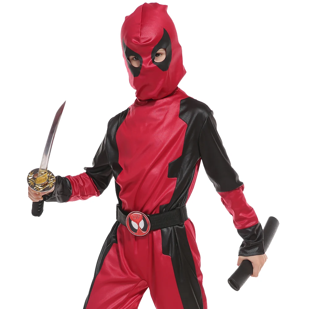 Conjunto de Cosplay de rendimiento Ninja para padres e hijos, disfraz de Ninja de lujo para fiesta familiar, traje de Kung Fu de superhéroe de Halloween