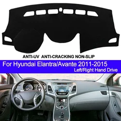 Car Dashboard Cover For Hyundai Elantra Avante 2011 2012 2013 2014 2015 Auto Dash Mat Carpet Cape Anti-sun Sun shade Dashmat