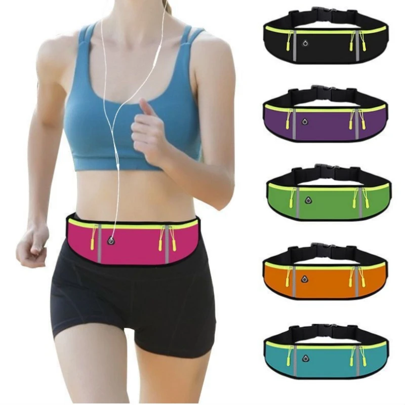 Riñonera Unisex para correr, cinturón deportivo para hombre y mujer, bolsa de teléfono para ciclismo, resistente al agua