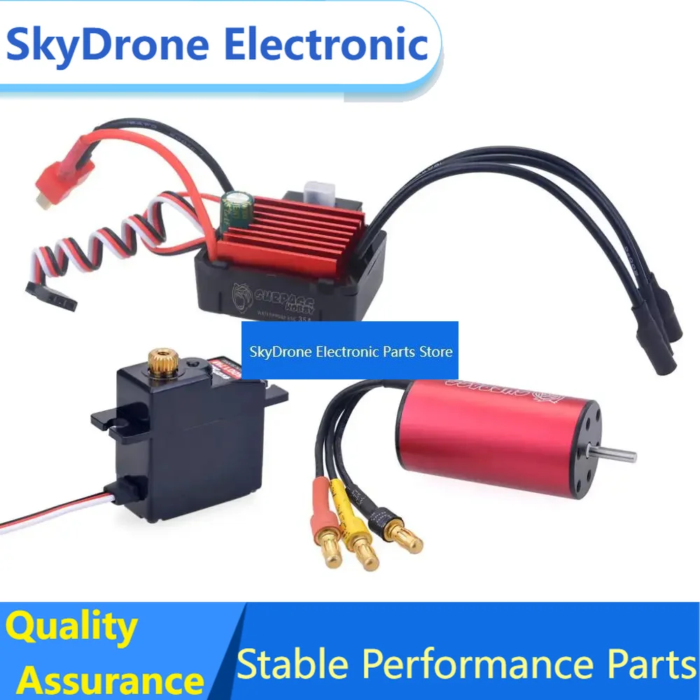 SkyDElSURPASS HOBBY 2040 3900KV Brushless Motor With 35A ESC S0017M 17G Digital Servo Combo For HSP Tamiya Axial 1/16 1/18 RC Ca