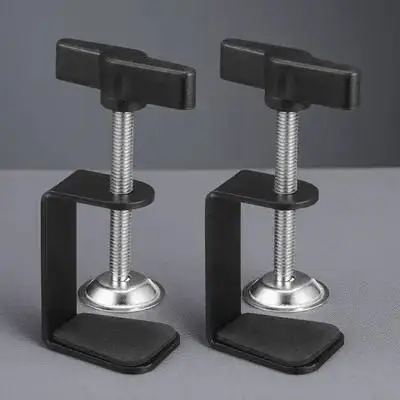 

2 шт. металлические крепления-зажимы для стола, прочные регулируемые кронштейны, подходят для студии, сцены, дома