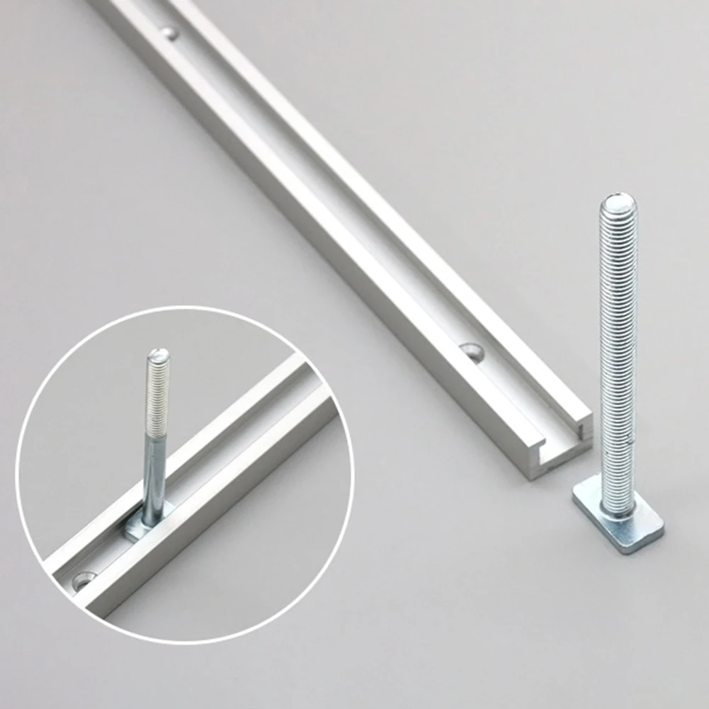 Customizable Length T Track for Woodworking with Ratchet Track Clamp Enhance Precision on Router Tables and Table Saws