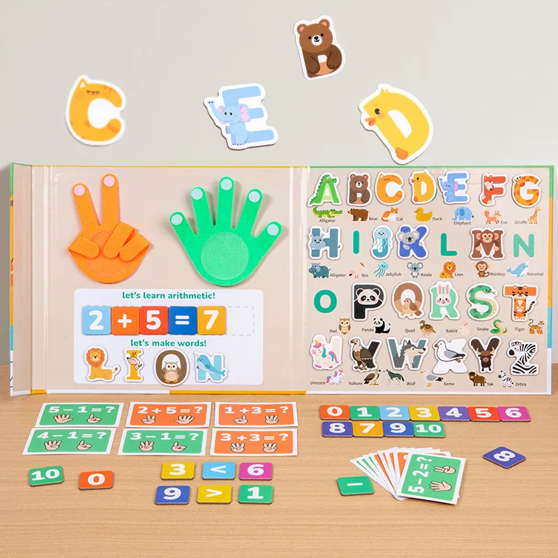 Montessori-Inspired Math & Alphabet Learning Kit – Educational Counting Toy for Toddlers, Finger-Based Arithmetic & Letter