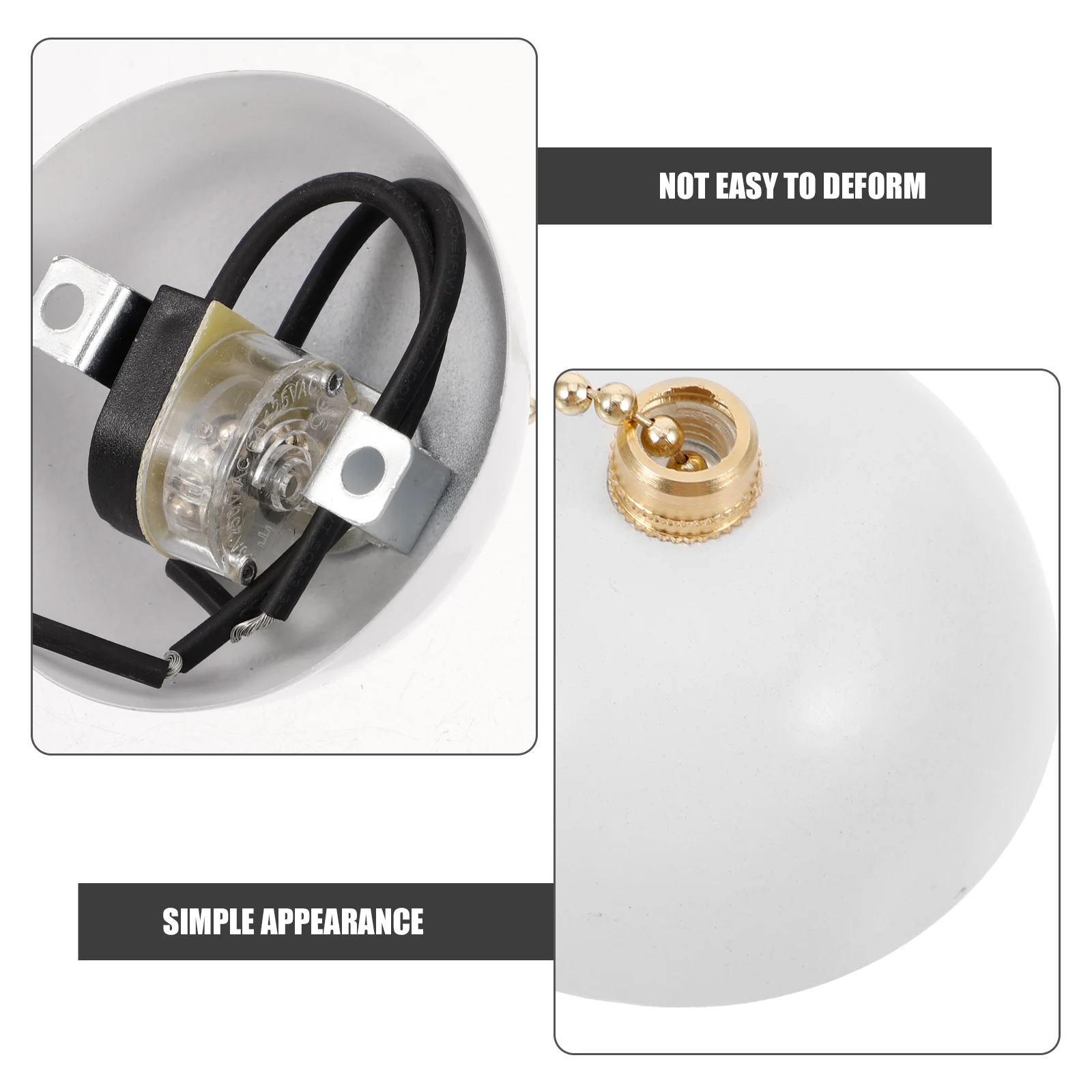 

Потолочный вентилятор, тянущая цепь, удлинитель тянущей цепи, полукруглое украшение для настенного светильника, прочный, практичный, для домашнего использования