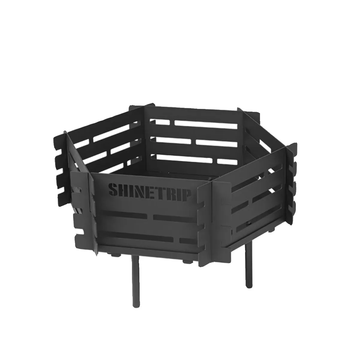 Shanqu Outdoor Barbecue Grill Camping Firewood Grill Winter Heating Furnace Foldable Charcoal Bonfire Basin Burner