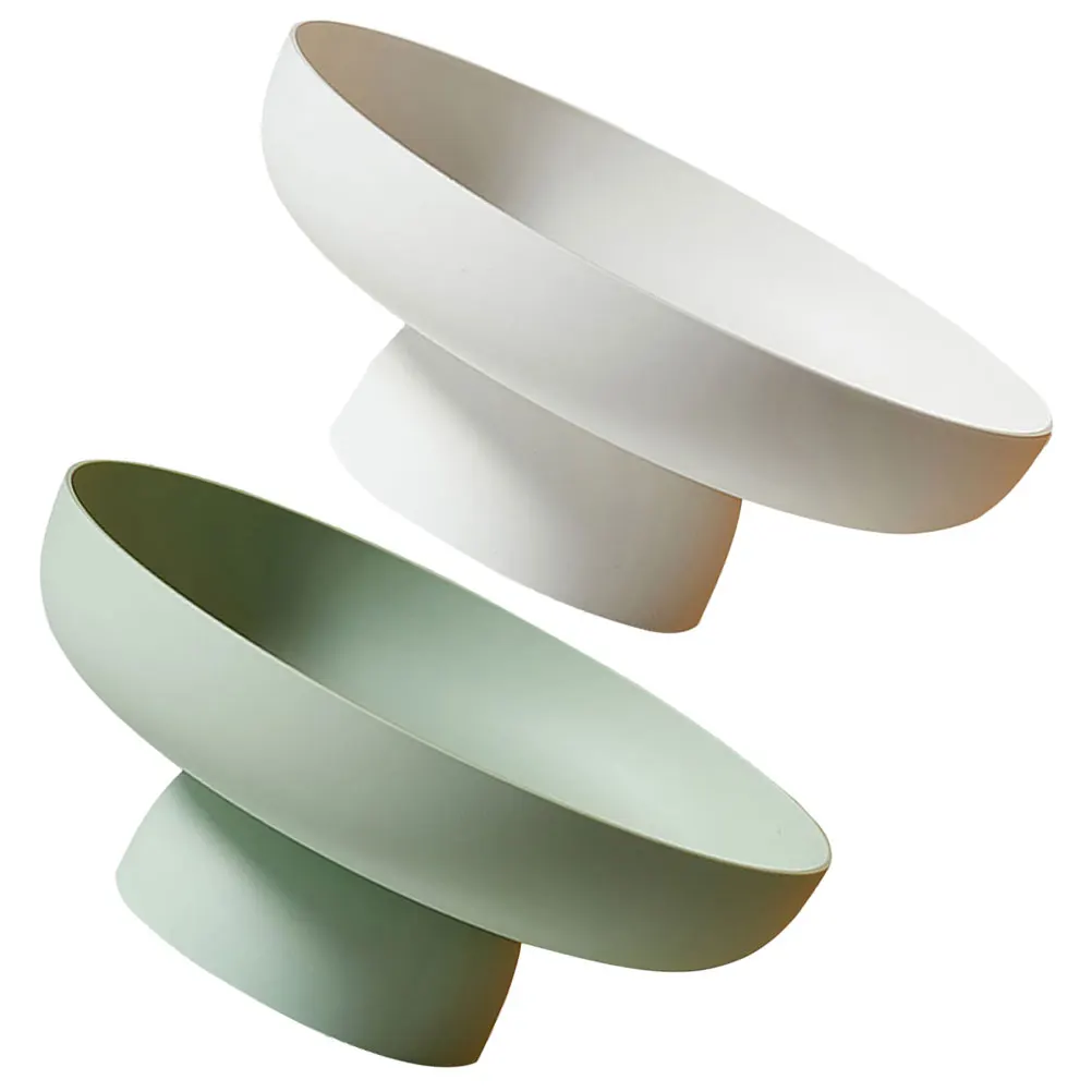 

2 Pcs Fruit Dish Tray Cupcake Pan PP Platter Display Cake Stand Holder Large Capacity Elegant Wedding Birthday Party