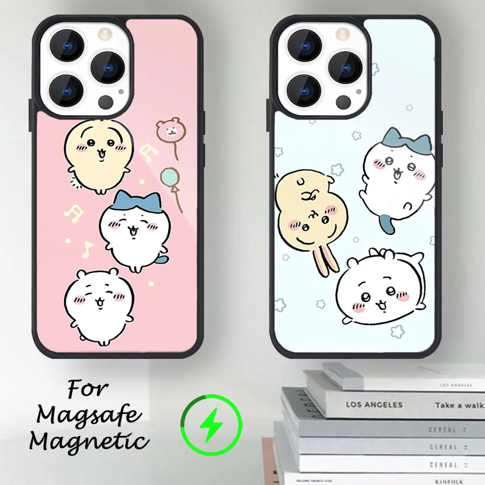 Cute C-ChiikawaS Phone Case For iPhone 14 13 12 11 15 Pro Max Magsafe Magnetic