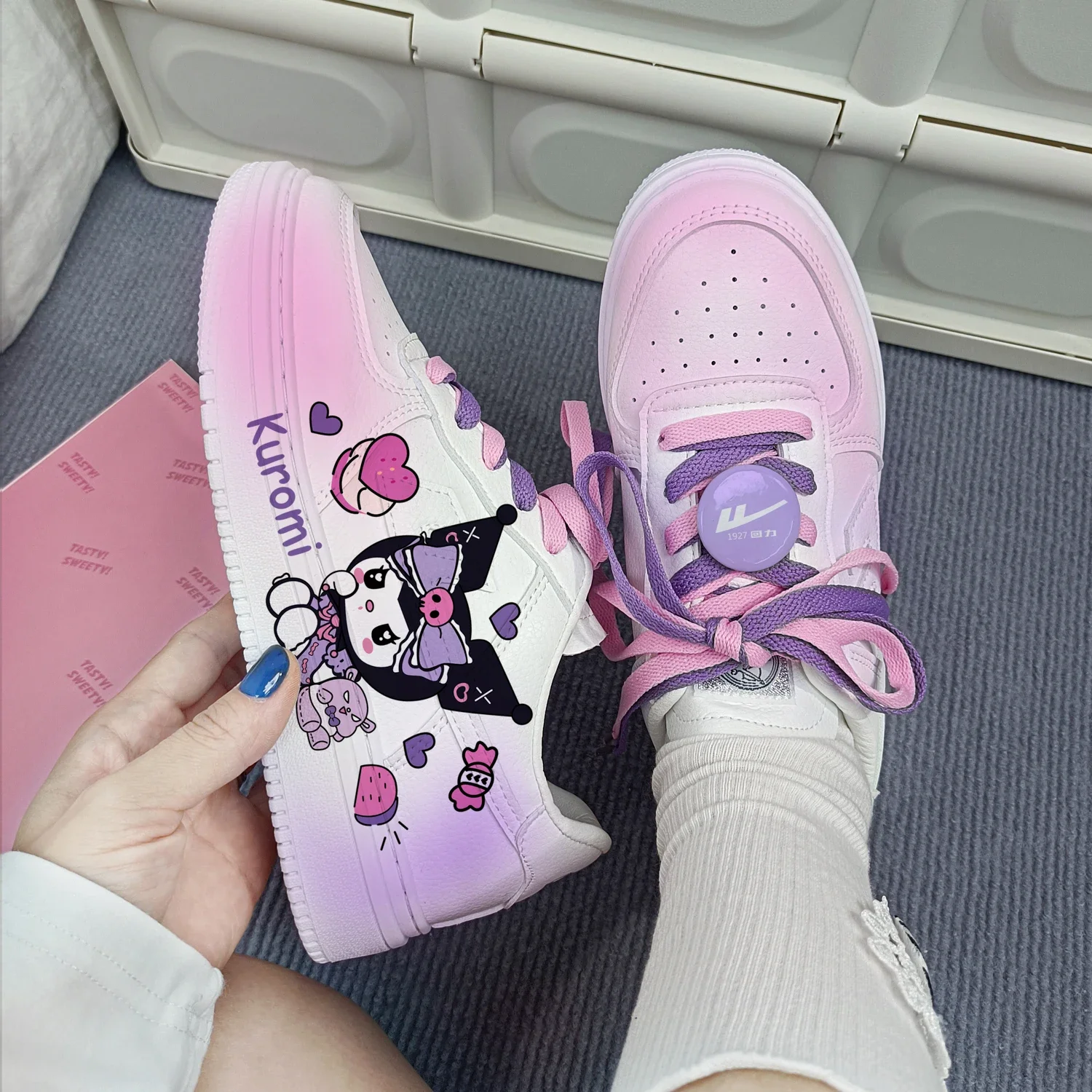 New cartoon Kuromi   princess cute Casual shoes soft sports shoes for girlfriend gift EU size 35-44