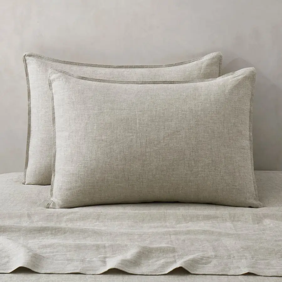 

Набор из 2 льняных наволочек, размер King Size 20 x 36 дюймов, льняные наволочки-шамы.