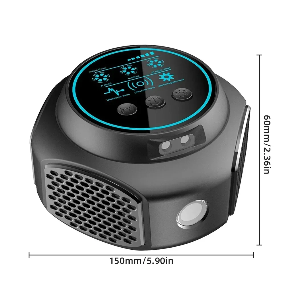 Ultraschall 4-in-1 360-Grad Elektronischer Nagetier-Vertreiber zur Effektiven Abwehr von Ratten, Fliegen, Kakerlaken und Mücken für Innenräume – Detail 6